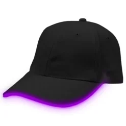 Lysande LED-lippis Musta