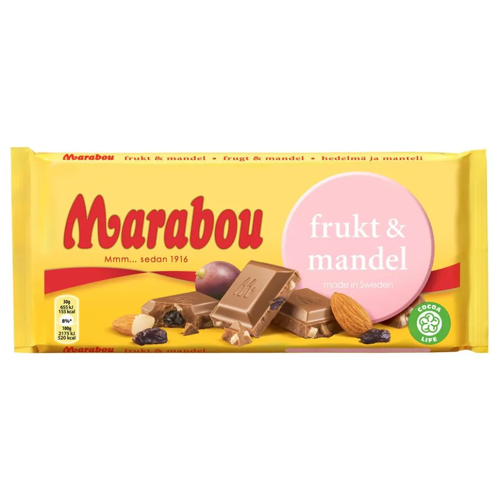 Marabou Hedelmää & Mantelia Suklaalevy