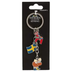 Matkamuisto Avaimenperä Sweden Hevonen/Hirvi