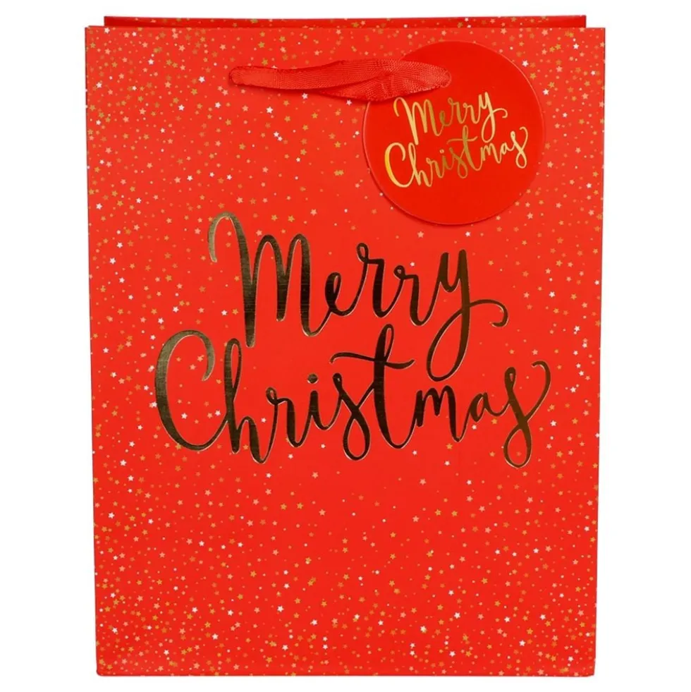 Merry Christmas -lahjapussi Punainen