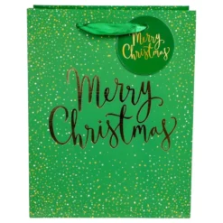 Merry Christmas -lahjapussi Vihreä