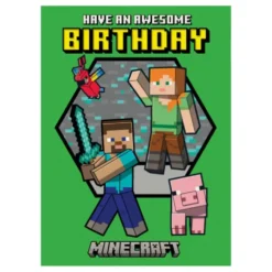 Minecraft-syntymäpäiväkortti