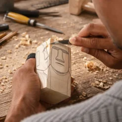 Moai Carving Kit -puunkaiverrussetti
