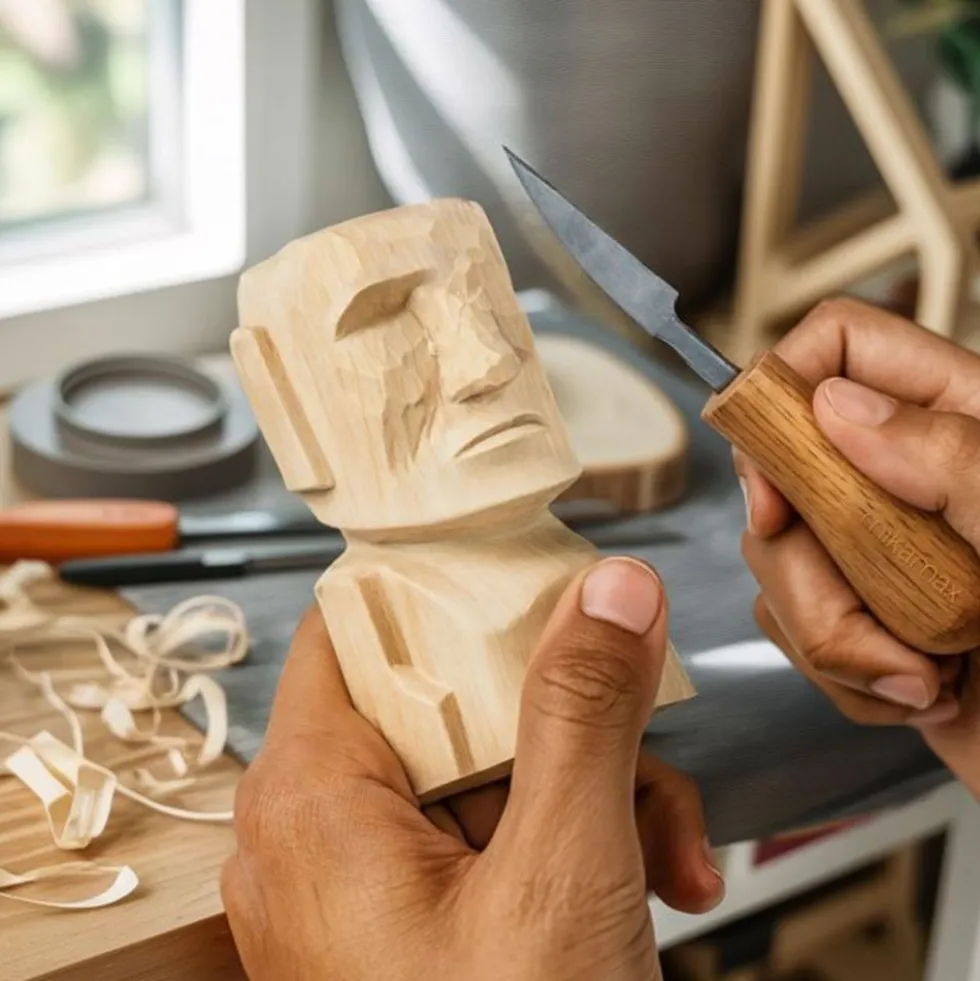 Moai Carving Kit -puunkaiverrussetti