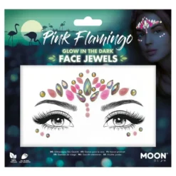 Moon Creations Face Jewels Hehkuva Pink Flamingo