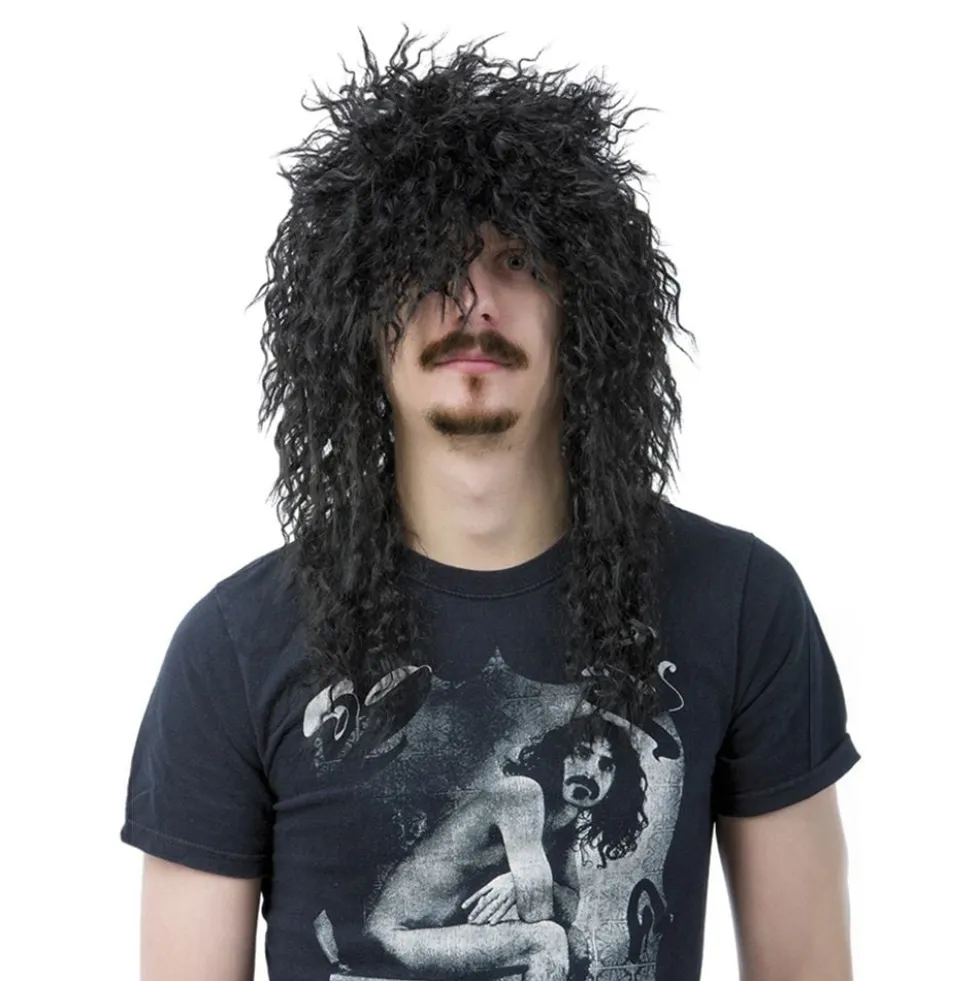 Musta Heavy Metal Peruukki