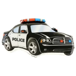 Musta Poliisiauto Folioilmapallo