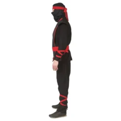Ninja Musta/Punainen Naamiaisasu