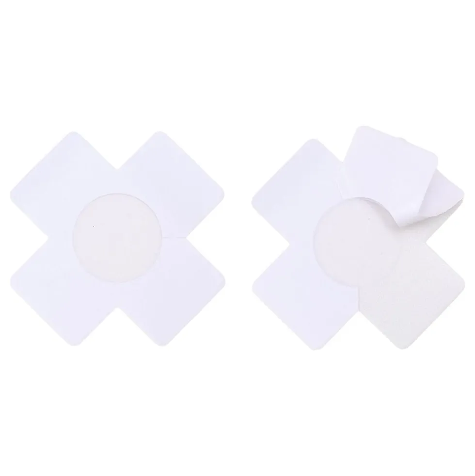 Nipple Covers Ristikuvio Valkoinen Glitter
