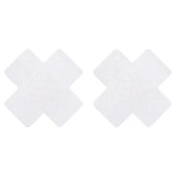 Nipple Covers Ristikuvio Valkoinen Glitter