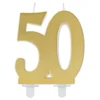 Numerokynttilä 50 Kulta