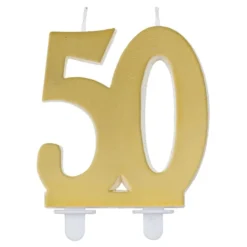 Numerokynttilä 50 Kulta