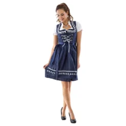 Oktoberfest-dirndelimekko Sininen/Valkoinen Pilkullinen Naamiaisasu