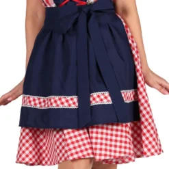 Oktoberfest Dirndl Edelweiss Punavalkoinen Naamiaisasu