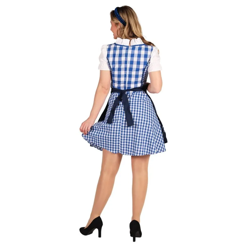 Oktoberfest Dirndl Edelweiss Sinivalkoinen Naamiaisasu