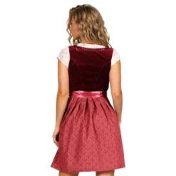Oktoberfest Dirndl Jula Viininpunainen Deluxe Naamiaisasu
