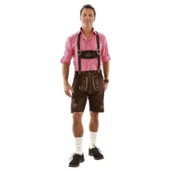 Oktoberfest Lederhosen Shortsit Ruskeat