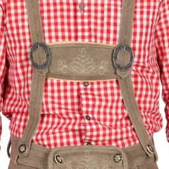 Oktoberfest Lederhosen -shortsit Deluxe Beige