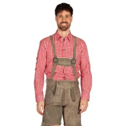 Oktoberfest Lederhosen -shortsit Deluxe Beige