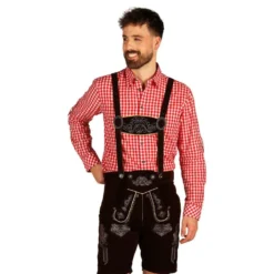 Oktoberfest Lederhosen Short Deluxe Tummanruskea