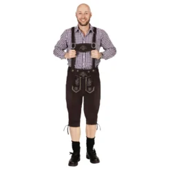 Oktoberfest Lederhosen Tummanruskea