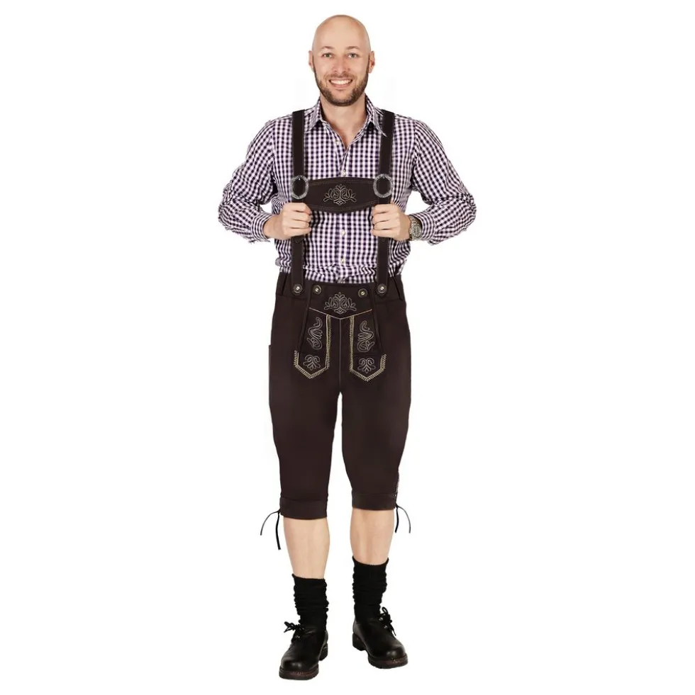 Oktoberfest Lederhosen Tummanruskea