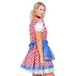 Oktoberfest-ruudullinen dirndl-naamiaisasu