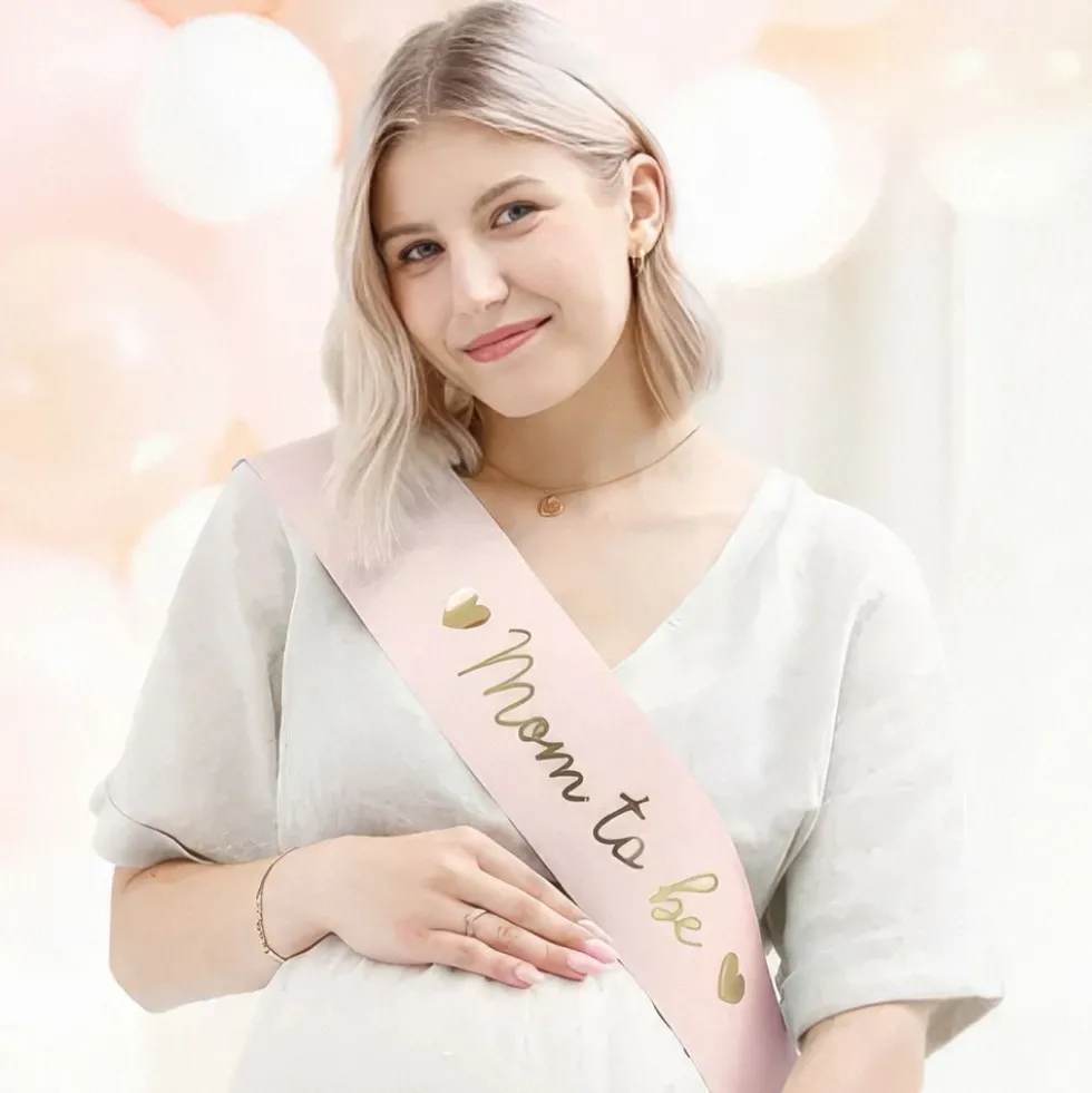Olkanauha Mom to Be Vaaleanpunainen