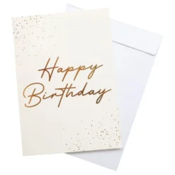 Onnittelukortti Kulta Happy Birthday Kuorella
