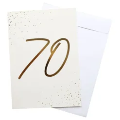 Onnittelukortti Kulta 70 Kirjekuorella