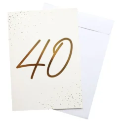 Onnittelukortti Kulta 40 Kirjekuorella