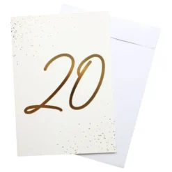 Onnittelukortti Kulta 20 Kirjekuorella