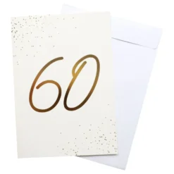 Onnittelukortti Kulta 60 Kirjekuorella