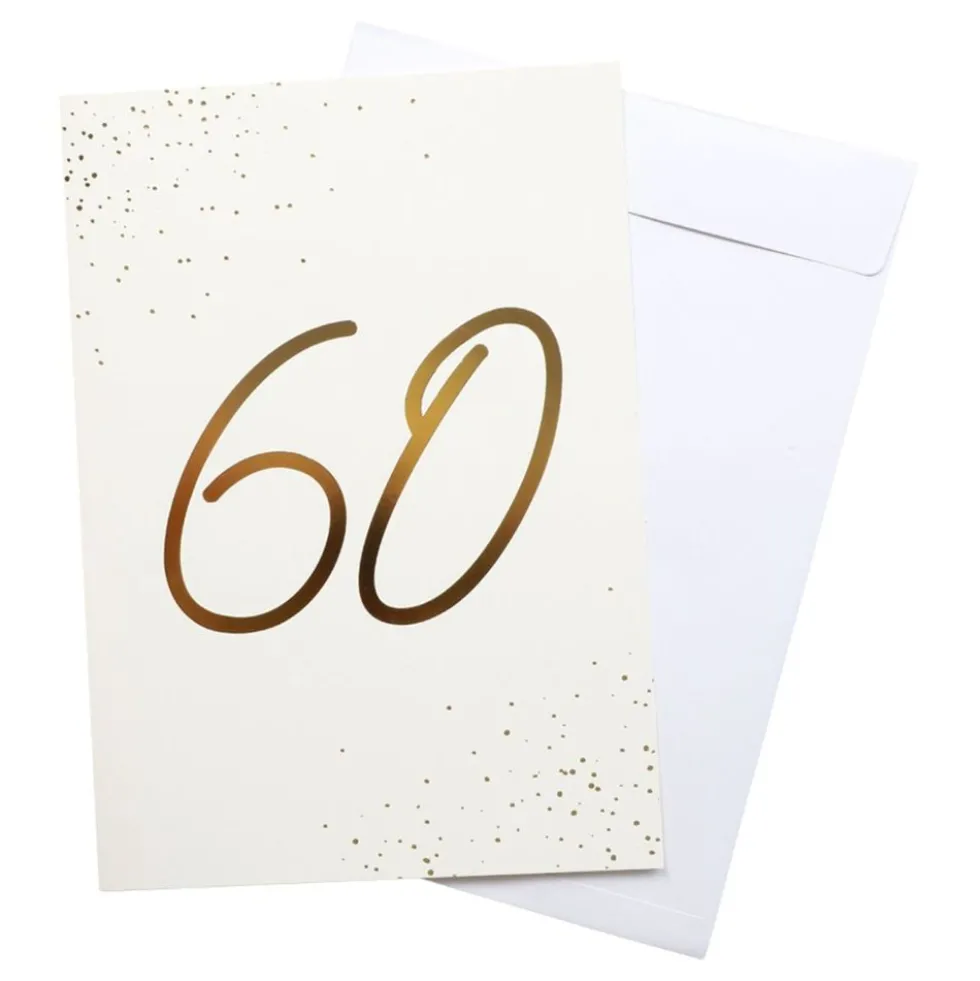 Onnittelukortti Kulta 60 Kirjekuorella