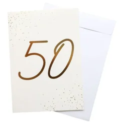 Onnittelukortti Kulta 50 Kirjekuorella