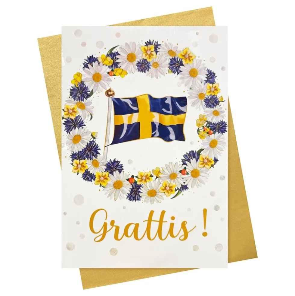 Onnittelukortti Ruotsi Onnea