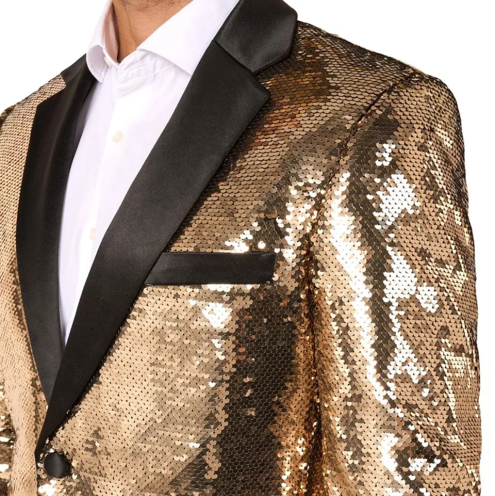 OppoSuits Paljettipikkutakki Briliant Kulta