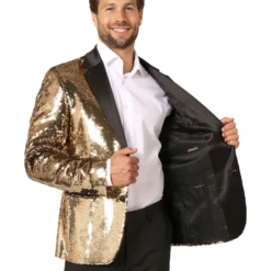 OppoSuits Paljettipikkutakki Briliant Kulta