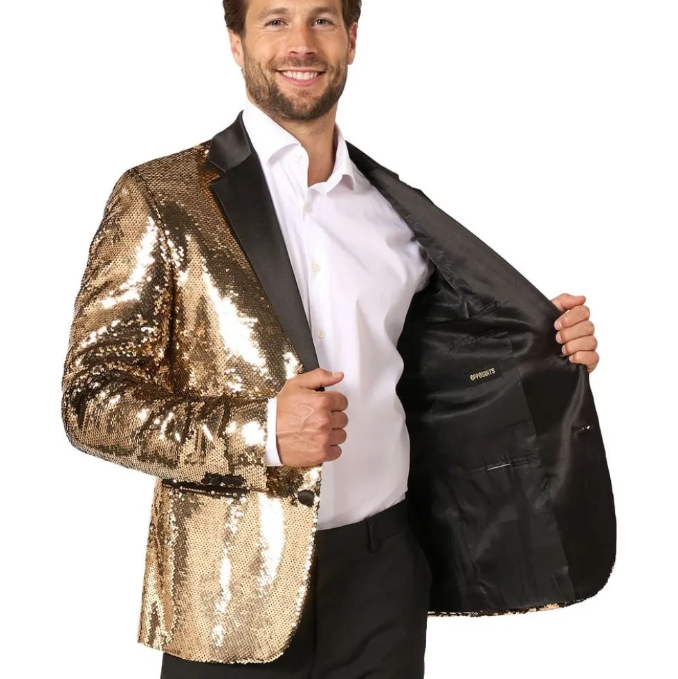 OppoSuits Paljettipikkutakki Briliant Kulta