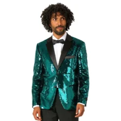 OppoSuits Paljettipikkutakki Briliant Vihreä