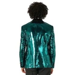 OppoSuits Paljettipikkutakki Briliant Vihreä