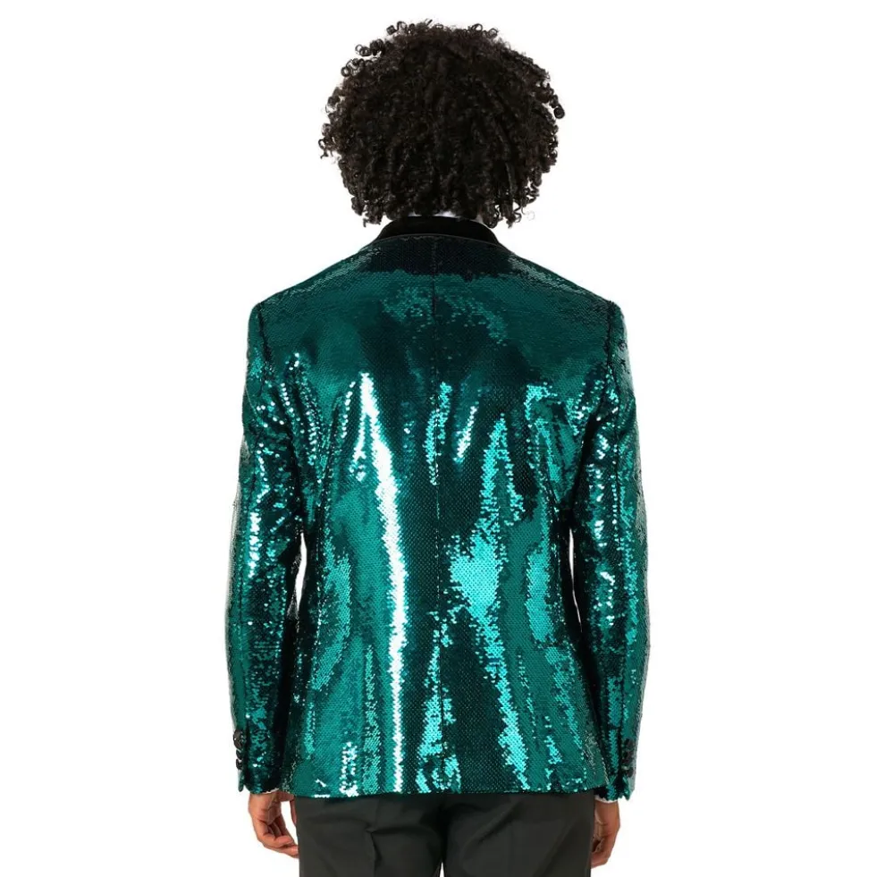 OppoSuits Paljettipikkutakki Briliant Vihreä