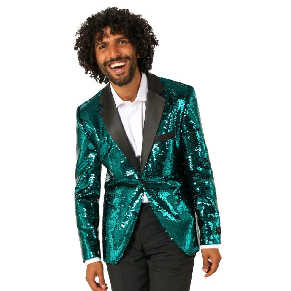 OppoSuits Paljettipikkutakki Briliant Vihreä