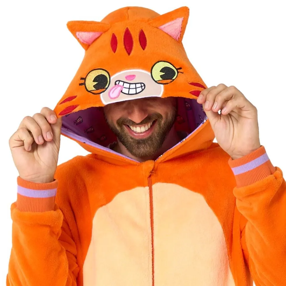 OppoSuits Punainen Kissa Onesie