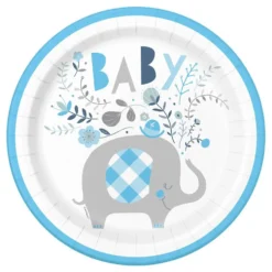 Pahvilautaset Elefant Baby Sininen