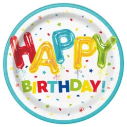 Pahvilautaset Ilmapallot Happy Birthday