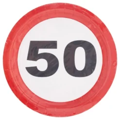 Pahvilautaset Liikennemerkki 50