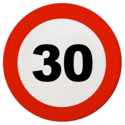Pahvilautaset Liikennemerkki 30