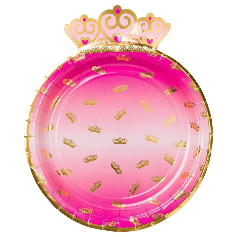 Pahvilautaset Prinsessakruunu Vaaleanpunainen