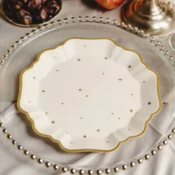 Pahvilautaset Tähdet Beige